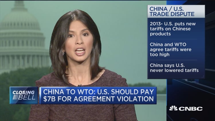 China to WTO: US should pay $7 billion for agreement violation