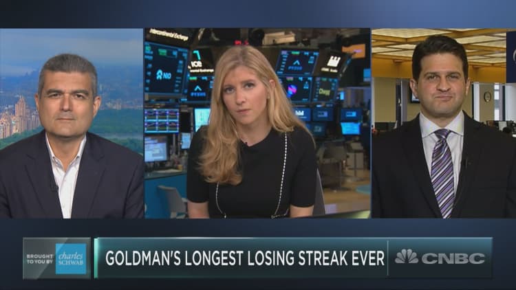 Goldman Sachs just posted its longest losing streak ever and it could be about to get worse
