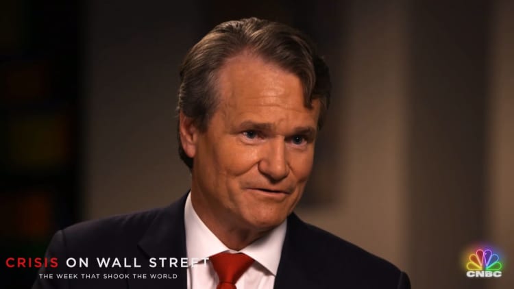 Bank of America CEO praises ’08 officials