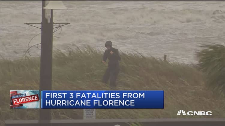 First three deaths from Hurricane Florence