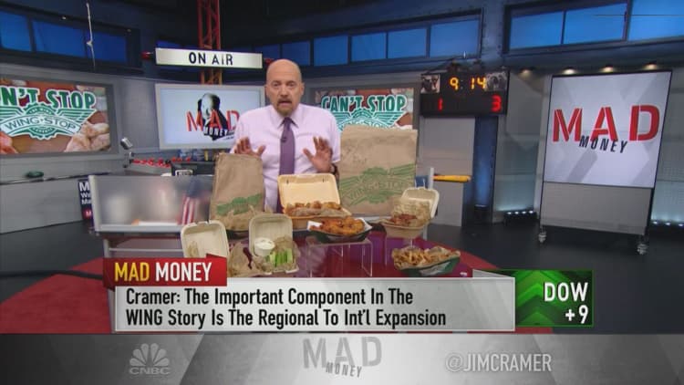 Cramer: Wingstop's 'world domination' plan makes this restaurant stock a buy on weakness