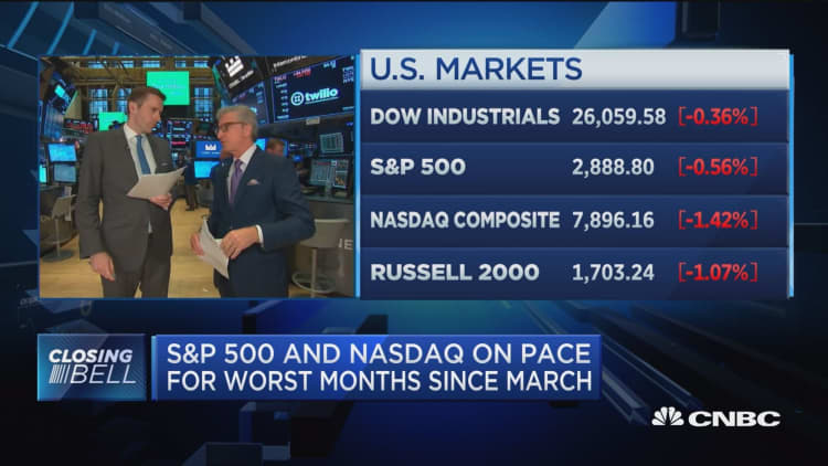 US stocks finish lower on trade fears