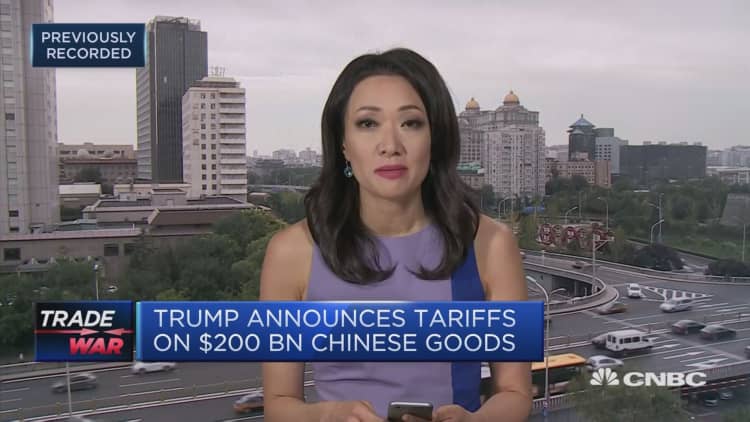 Trump announces slapping 10% tariffs on $200 billion in Chinese goods