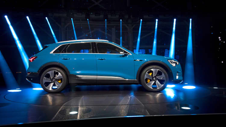 Audi unveils all-electric vehicle e-tron to take on Tesla