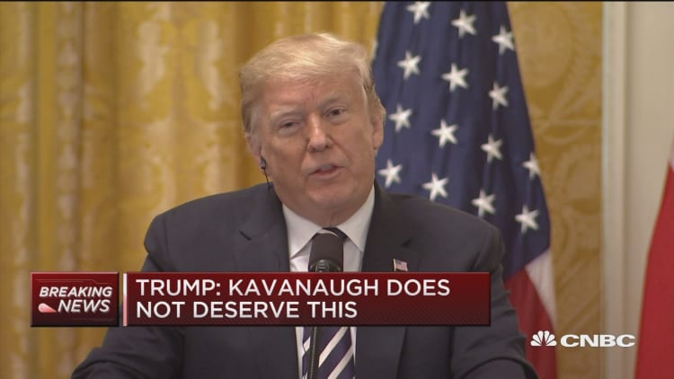 Trump: I feel so badly for Judge Kavanaugh, he doesn't deserve this
