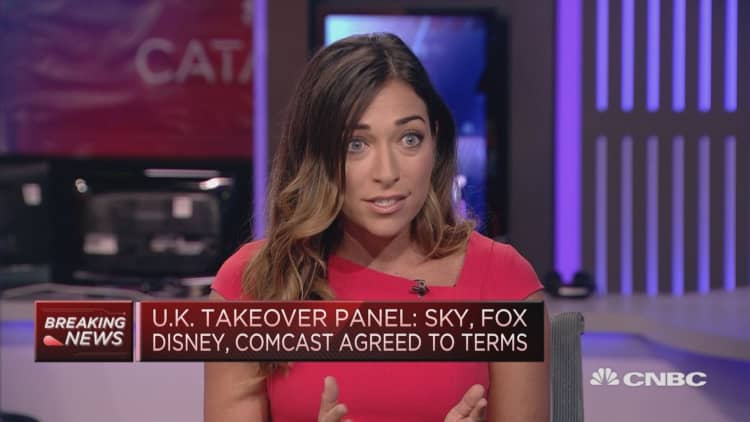 Fox-Comcast bid for Sky enters showdown at takeover auction