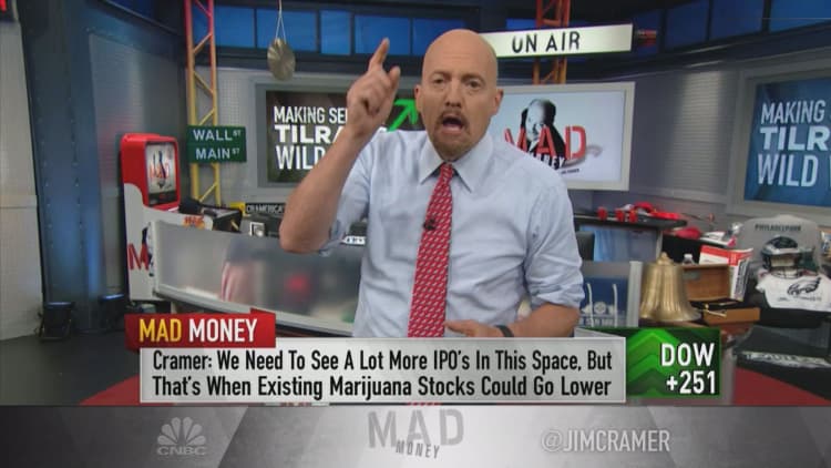 'People too excited' about pot stocks and 'it will end badly': Cramer