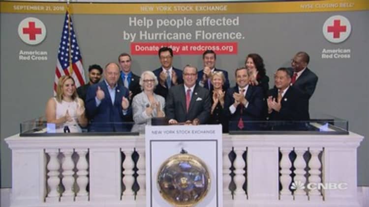NYSE welcomes American Red Cross to ring Friday's closing bell