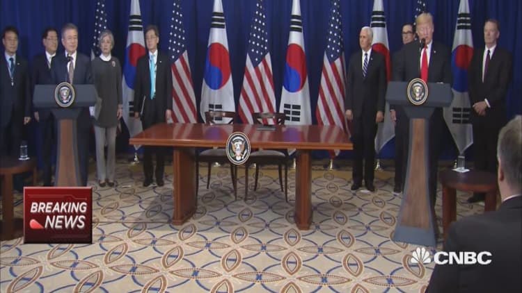 Trump: New South Korea trade deal to reduce our trade deficit