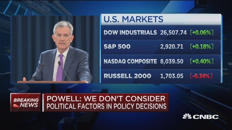 Fed's Powell: Carefully monitoring leveraged debt levels