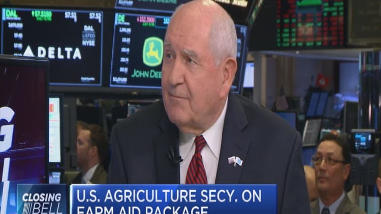 US agriculture secretary on China trade war and $12B farmer aid package