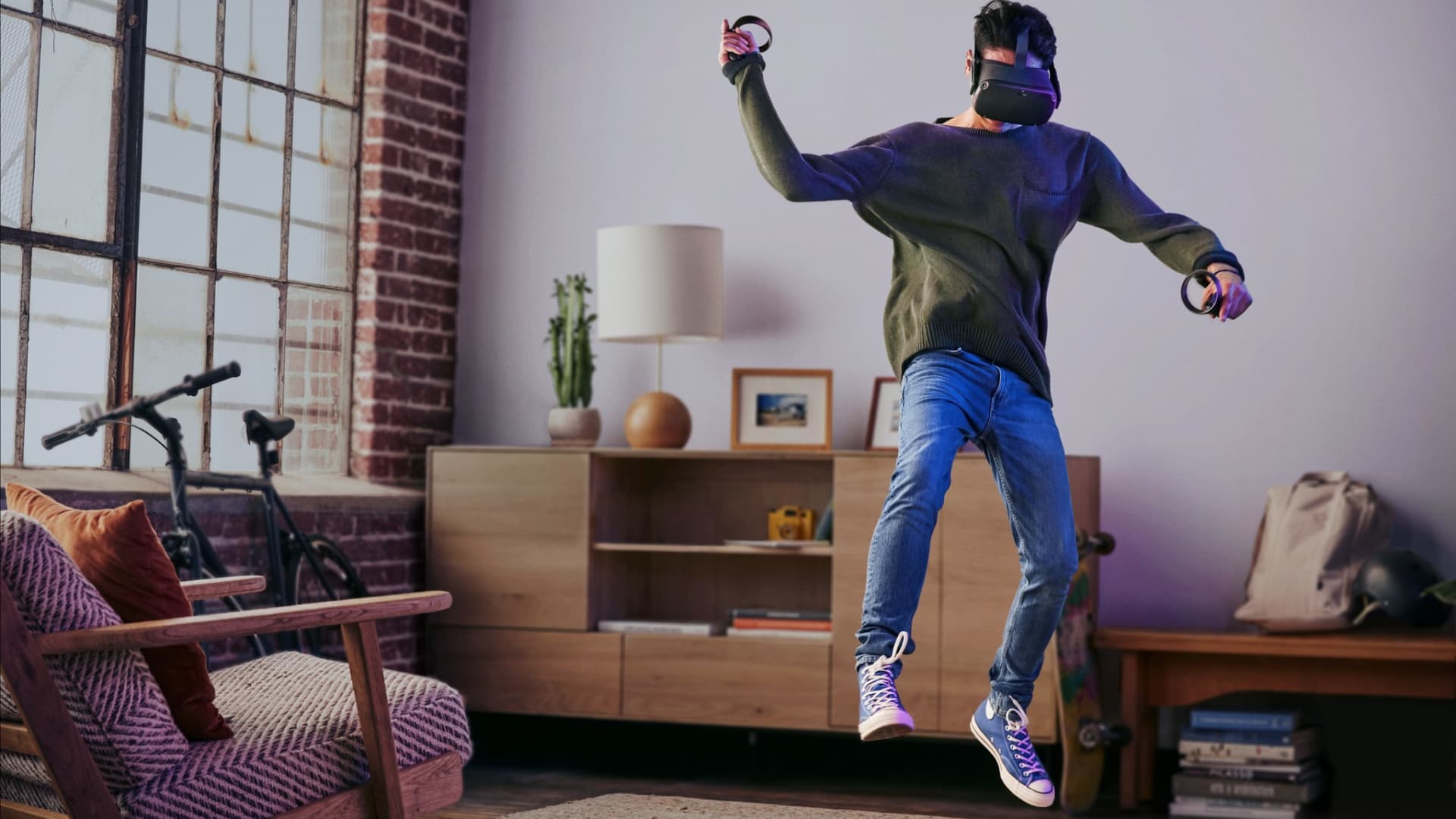 This photo from Oculus shows what it might be like to play it in an apartment. 
