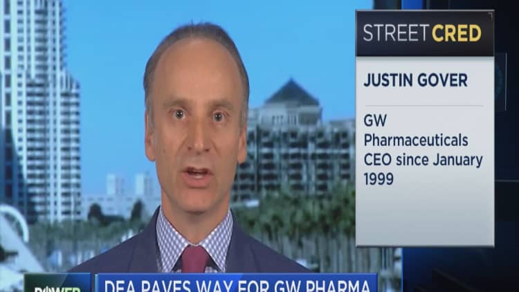 DEA permits GW Pharma to sell cannabis derived drug, CEO says there is an 'acute need' for the medicine