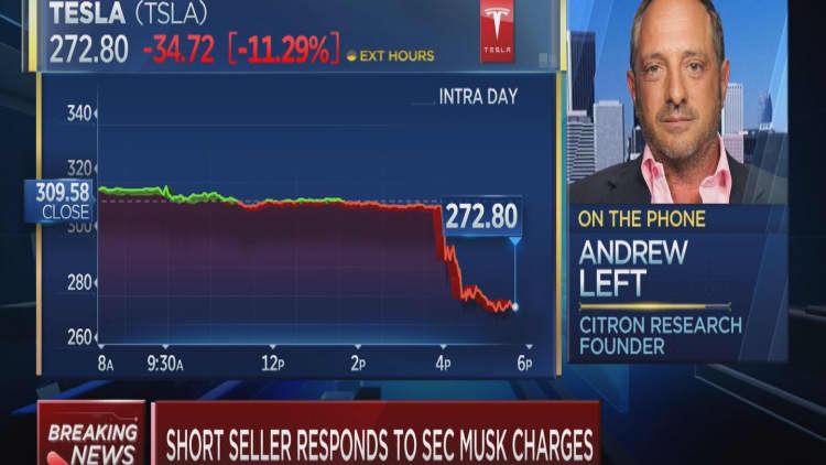 I'm surprised shareholders are shocked Musk was charged: Citron's Left