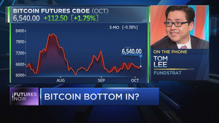 Wall Street is calling a bottom in bitcoin, Fundstrat’s Tom Lee says