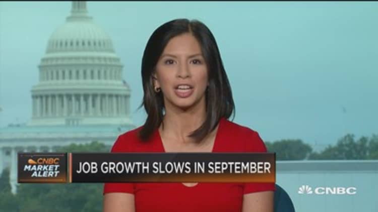 Job growth slows in September