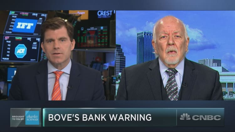 If you own bank stocks, veteran analyst Dick Bove says ‘you better lighten up’