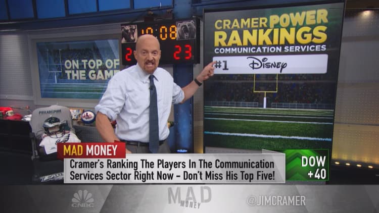 Cramer's 'power ranking' of communication services stocks: Disney, Alphabet, Take-Two, Viacom, Netflix