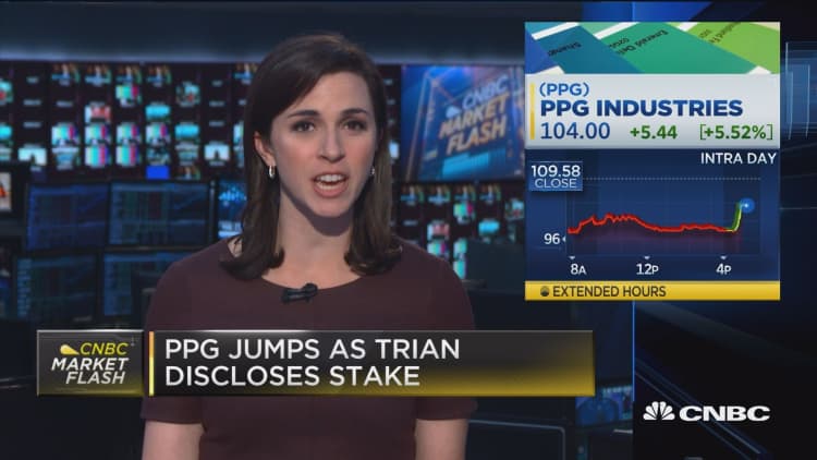 PPG jumps as Trian discloses stake