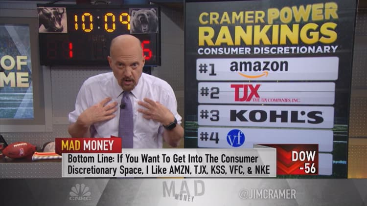 Cramer's consumer discretionary 'power ranking'