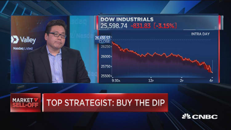 More market upside ahead, buy this dip, says Fundstrat's Tom Lee