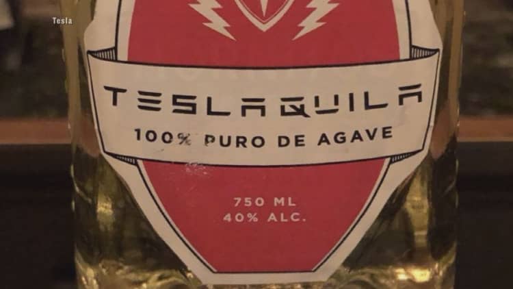 Tesla files patent application to trademark Tesla-branded tequila