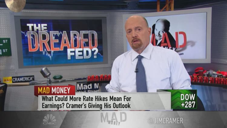 Cramer says the Fed could cause a 2019 slowdown with its aggressive rate hike agenda
