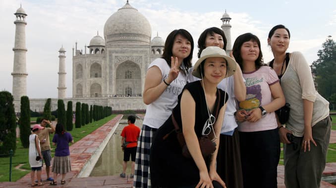 GP: Turistas en Taj Mahal 