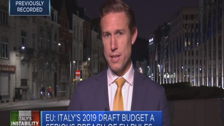 EU: Italy's 2019 draft budget a serious breach of EU rules