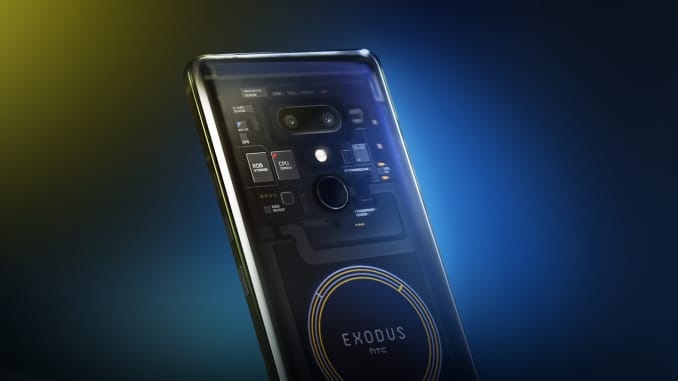 Image result for HTC launches another blockchain phone - Exodus 1s