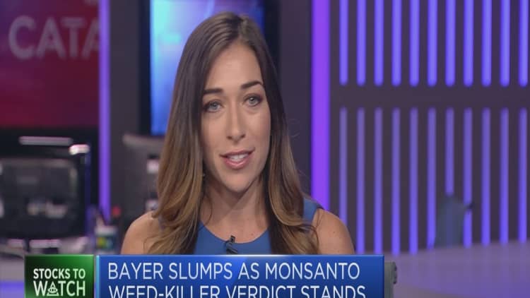 Investors not reacting well to Bayer weed killer case
