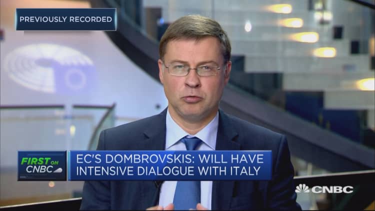 Italy’s draft budget plan requires substantial adjustment: Dombrovskis