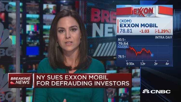New York sues Exxon Mobil for defrauding investors