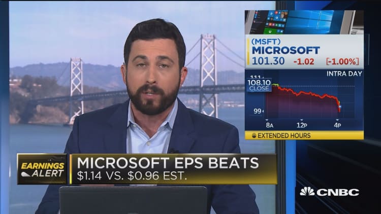 Microsoft beats earnings expectations