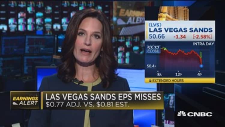 Las Vegas Sands earnings miss expectations