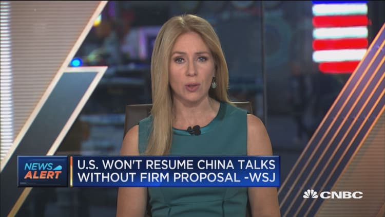 US won't resume China talks without firm proposal: WSJ