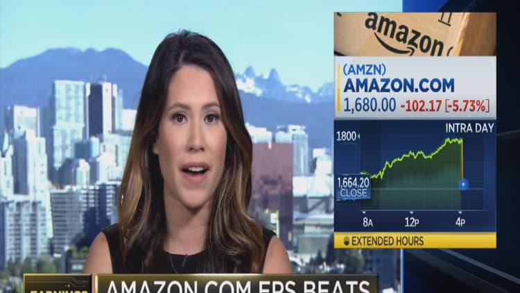 Amazon stock drops after hours, despite beating earning expectations