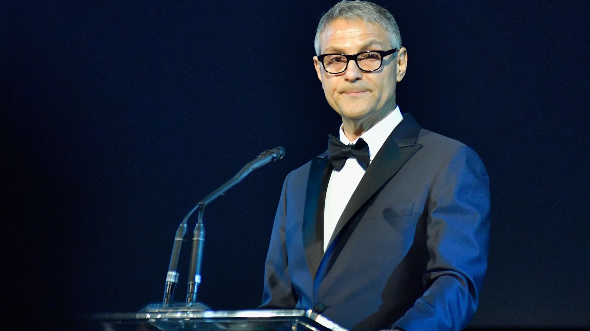 Ari Emanuel speaks onstage during the 2017 LACMA Art + Film Gala Honoring Mark Bradford and George Lucas presented by Gucci at LACMA on November 4, 2017 in Los Angeles, California. 