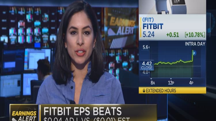 FitBit jumps on unexpected profit, AIG reports EPS miss