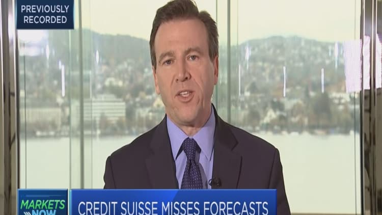 Credit Suisse third quarter profit misses forecasts on market volatility