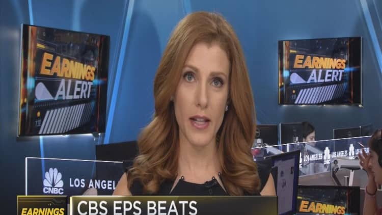 CBS beats earnings, revenue expectations