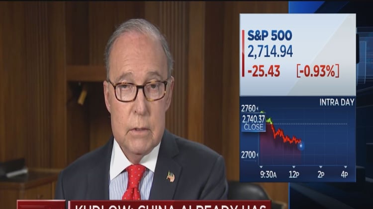 Kudlow: There's no massive movement to deal with China trade