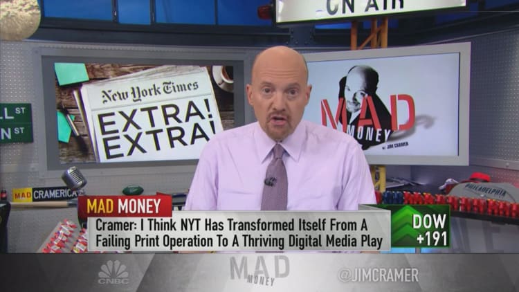 Cramer: Despite his criticisms, President Trump is good for The New York Times