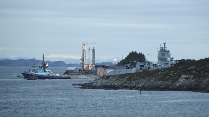 Norwegian Warship At Risk Of Sinking After Collision With