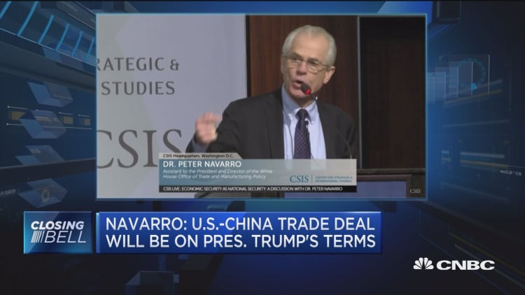 Navarro: US-China trade deal will be on President Trump's terms