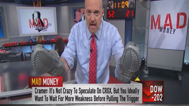 Cramer: I wouldn't buy risky Crocs stock, but it deserves credit for turnaround