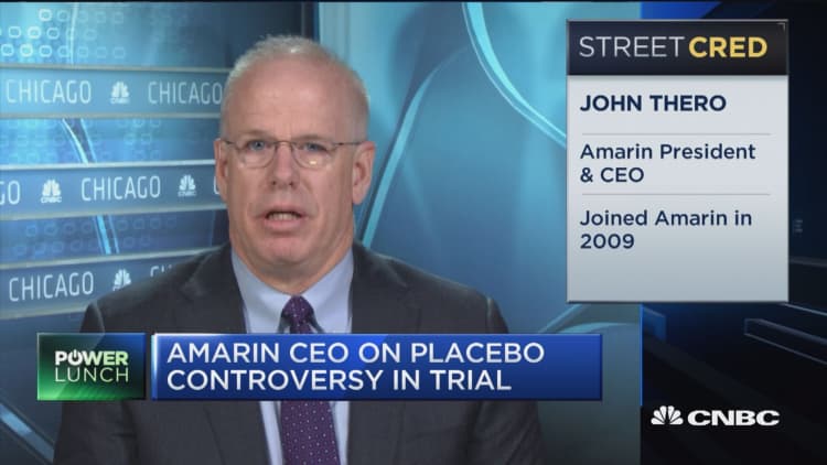 Amarin CEO comments on its new medicine's mixed results in its drug trial