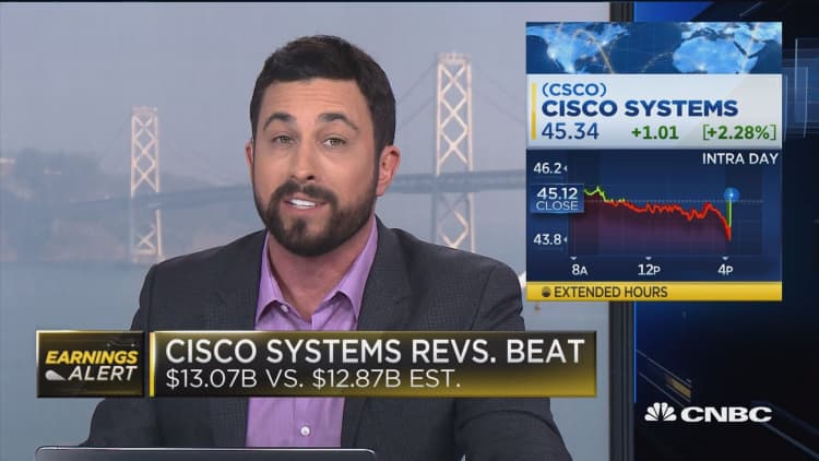 Cisco beats earnings, revenue expectations