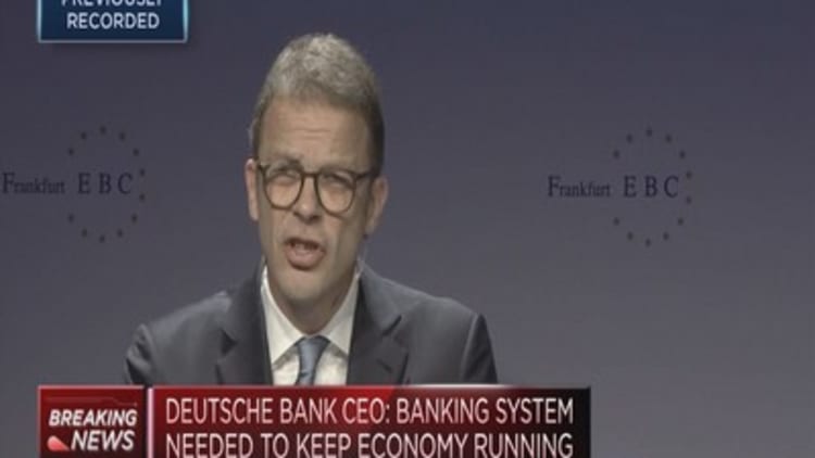 Overarching goal is to develop strong financial market in euro zone: Deutsche Bank CEO