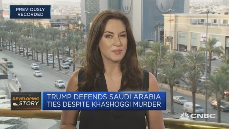 Trump says the US stands with Saudi Arabia